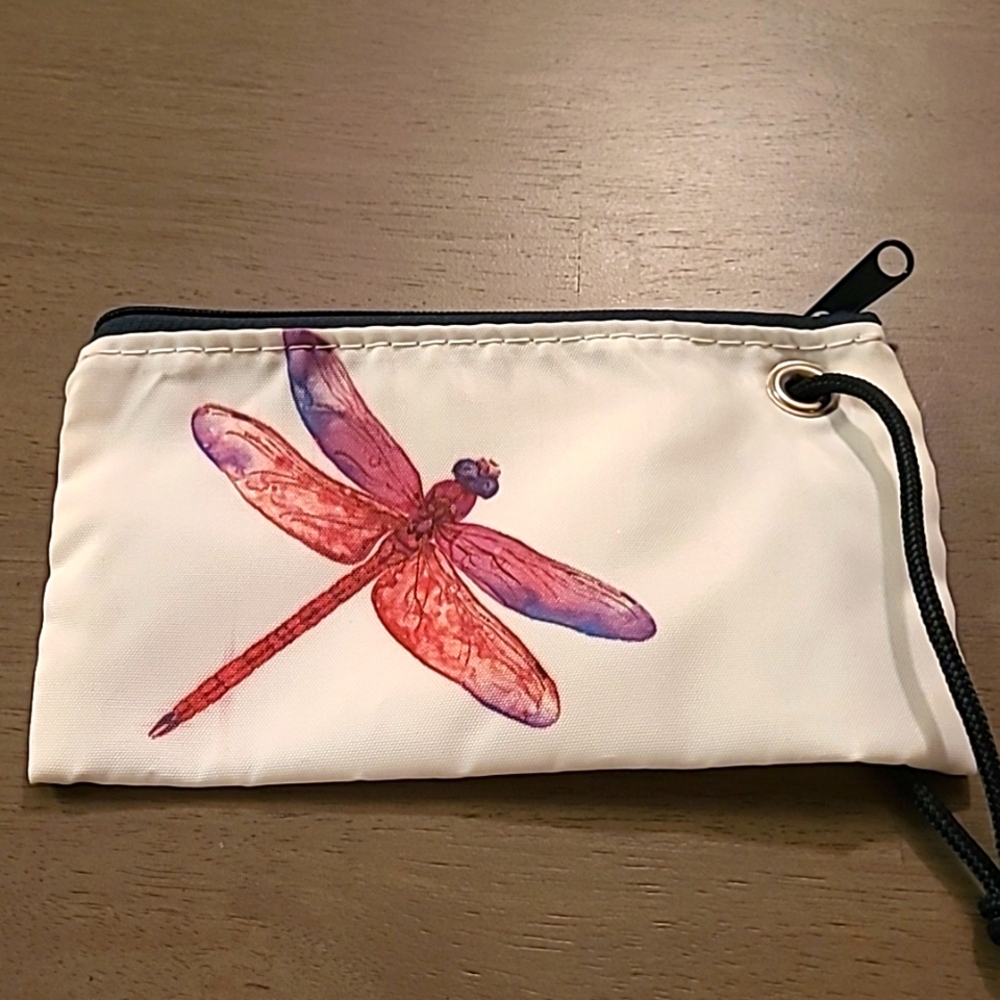 Sea Bags Maine Pink Dragonfly Wristlet